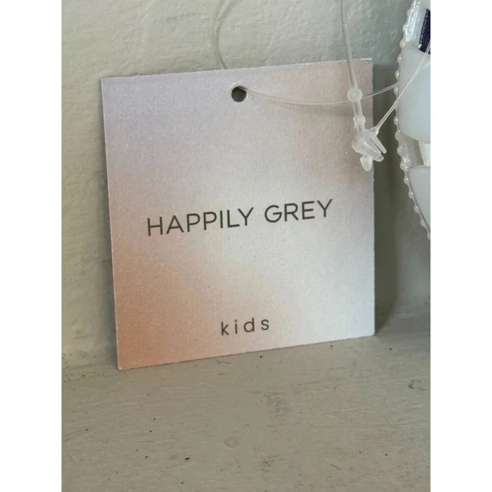 Happily Grey Kids White Jelly Sandals USA Flag Heart Size 6 NWT